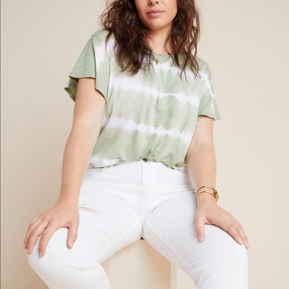 Anthropologie | MARTHA FLUTTER-SLEEVED TEE | Sz SP - Picture 8 of 10